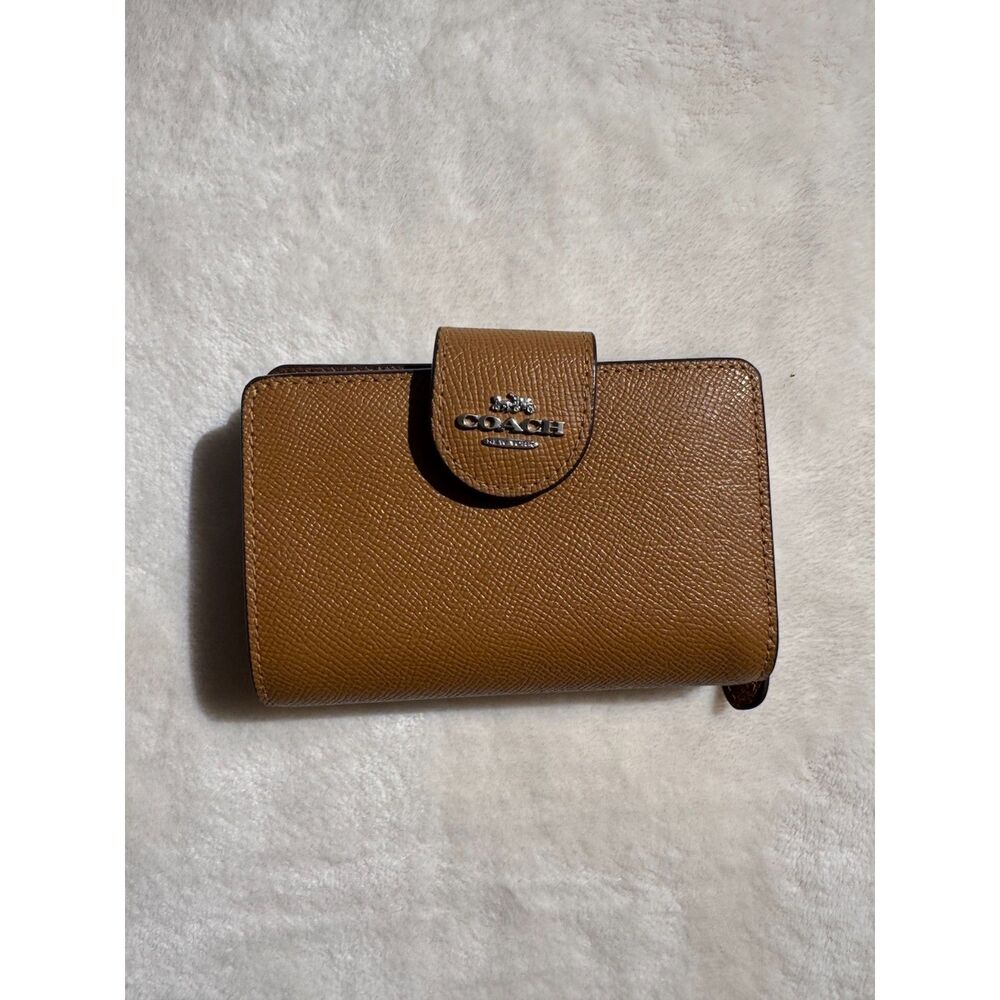 Coach Brown Leather Small Snap Wallet